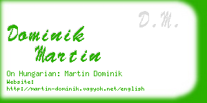 dominik martin business card